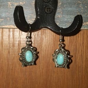 Lovely Boho Silver & Turquoise Earrings